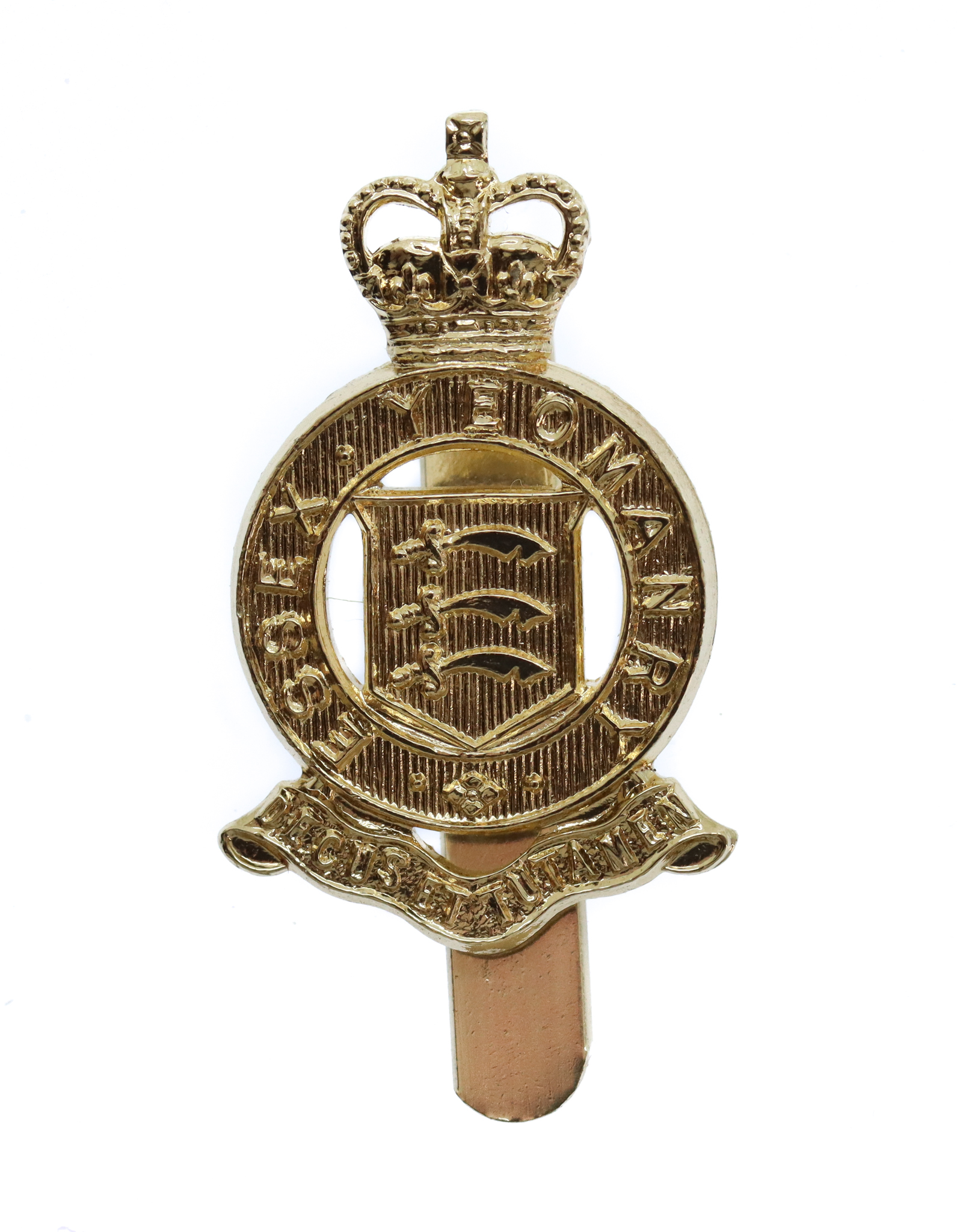 Essex Yeomanry Anodised (Staybrite) Beret Badge - Queen's Crown