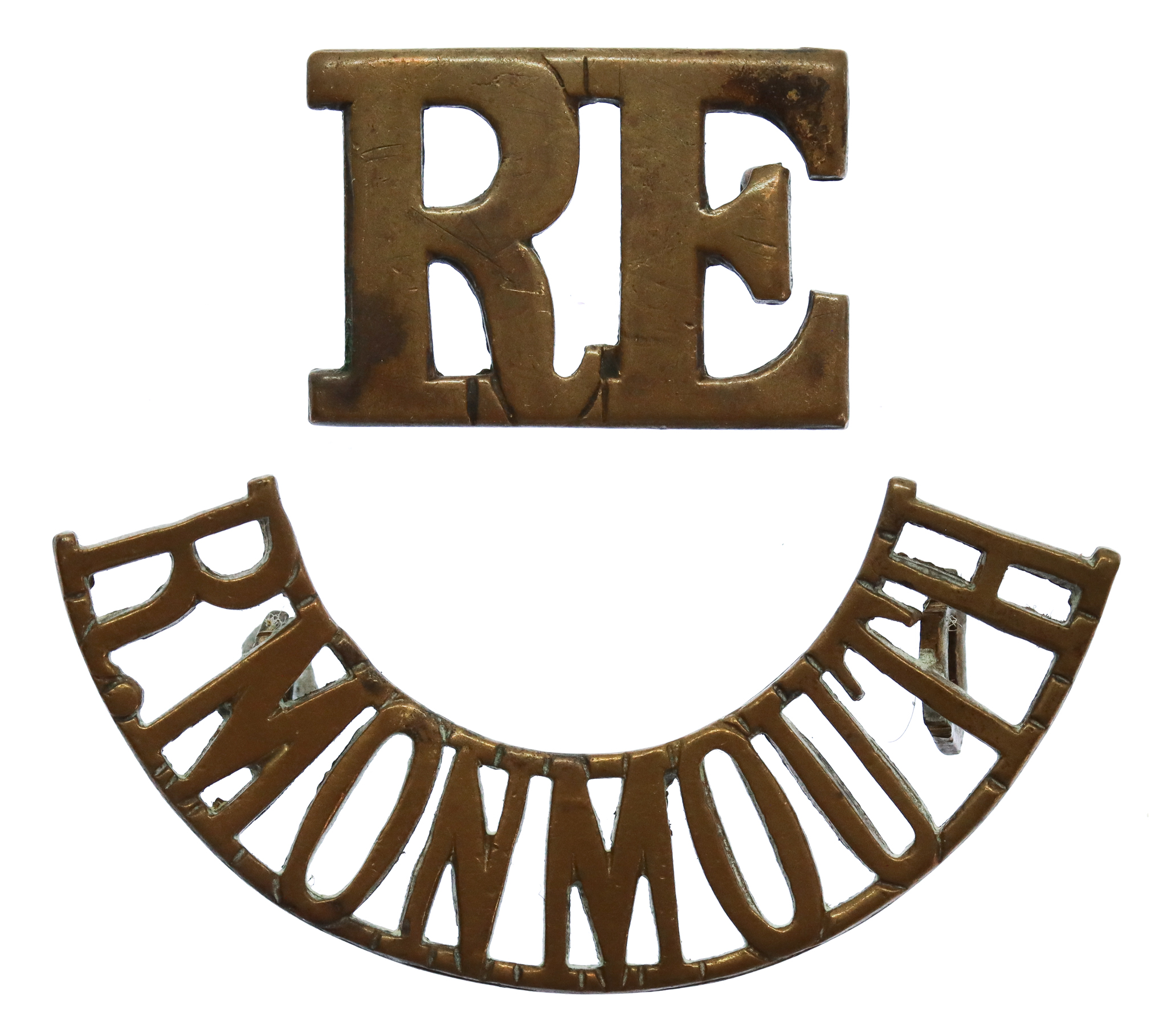 Royal Monmouthshire Royal Engineers (R.E./R.MONMOUTH) Shoulder Title