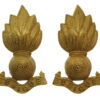Pair of Royal Engineers Officer's Gilt Collar Badges