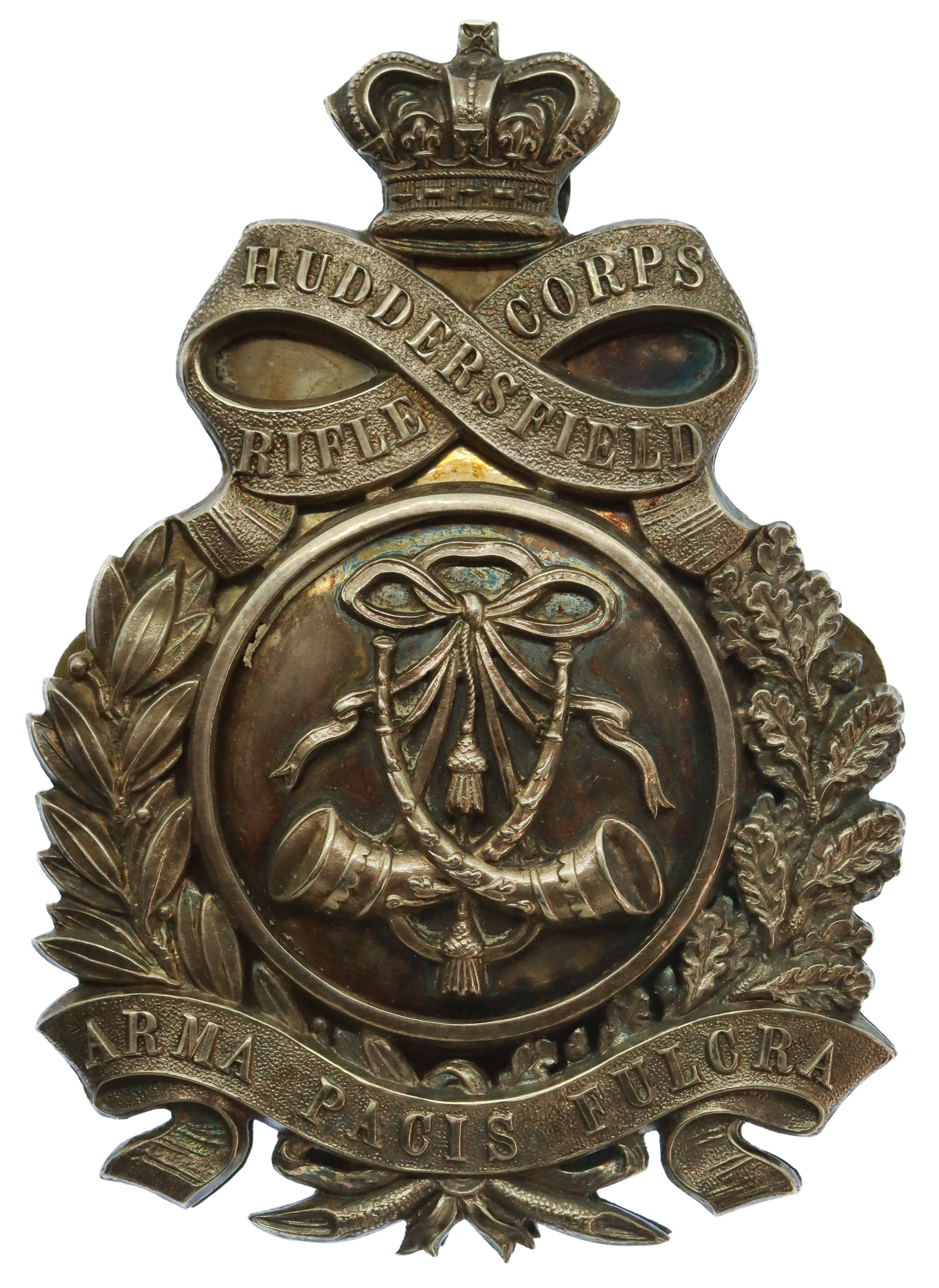 Victorian Huddersfield Rifle Corps Officer's Pouch Belt Plate