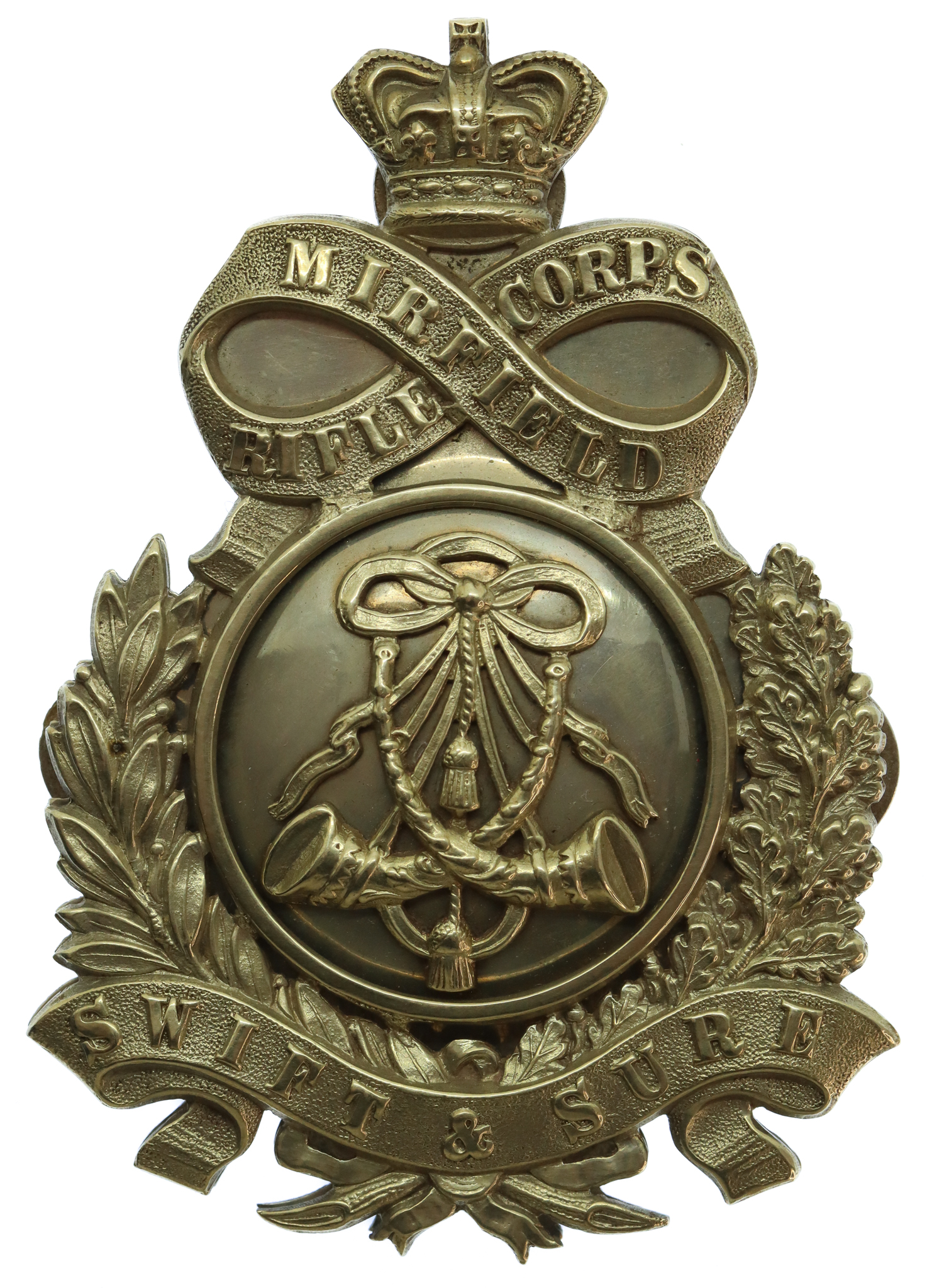 Victorian Mirfield Rifle Corps Officer's Pouch Belt Plate