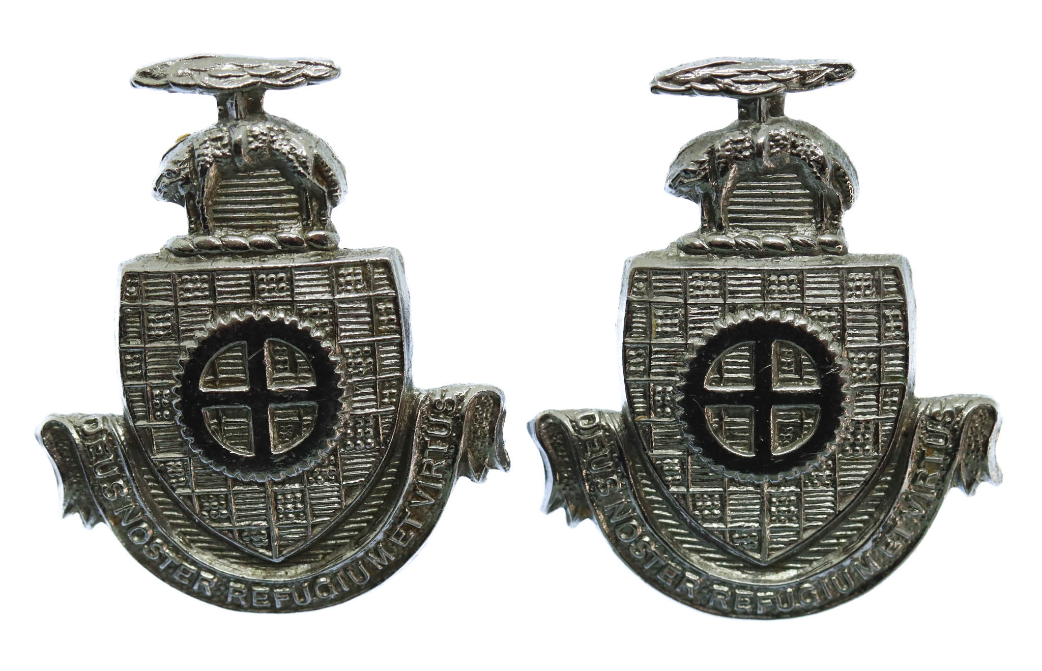 Pair of Dewsbury Borough Police Collar Badges