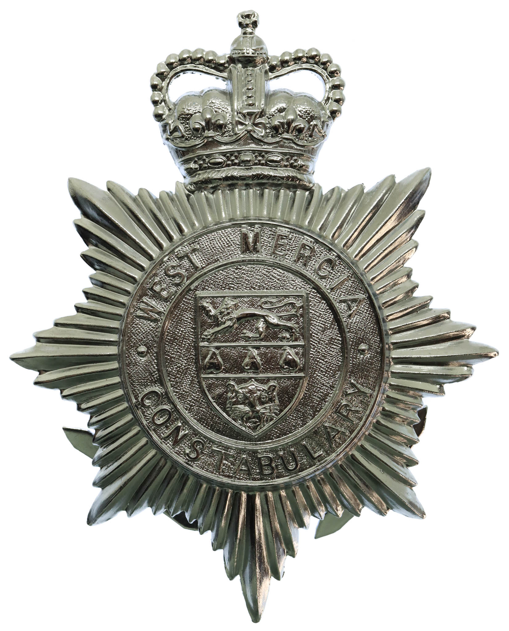 West Mercia Constabulary Helmet Plate - Queen's Crown