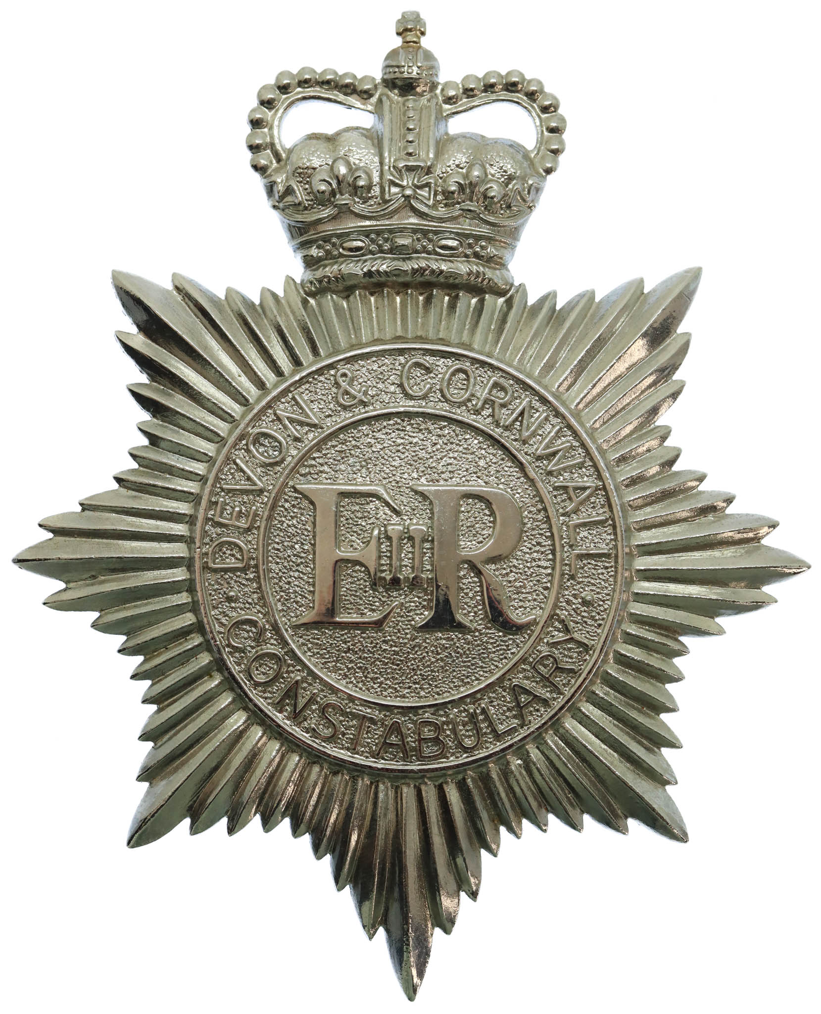 Devon & Cornwall Constabulary Helmet Plate - Queen's Crown