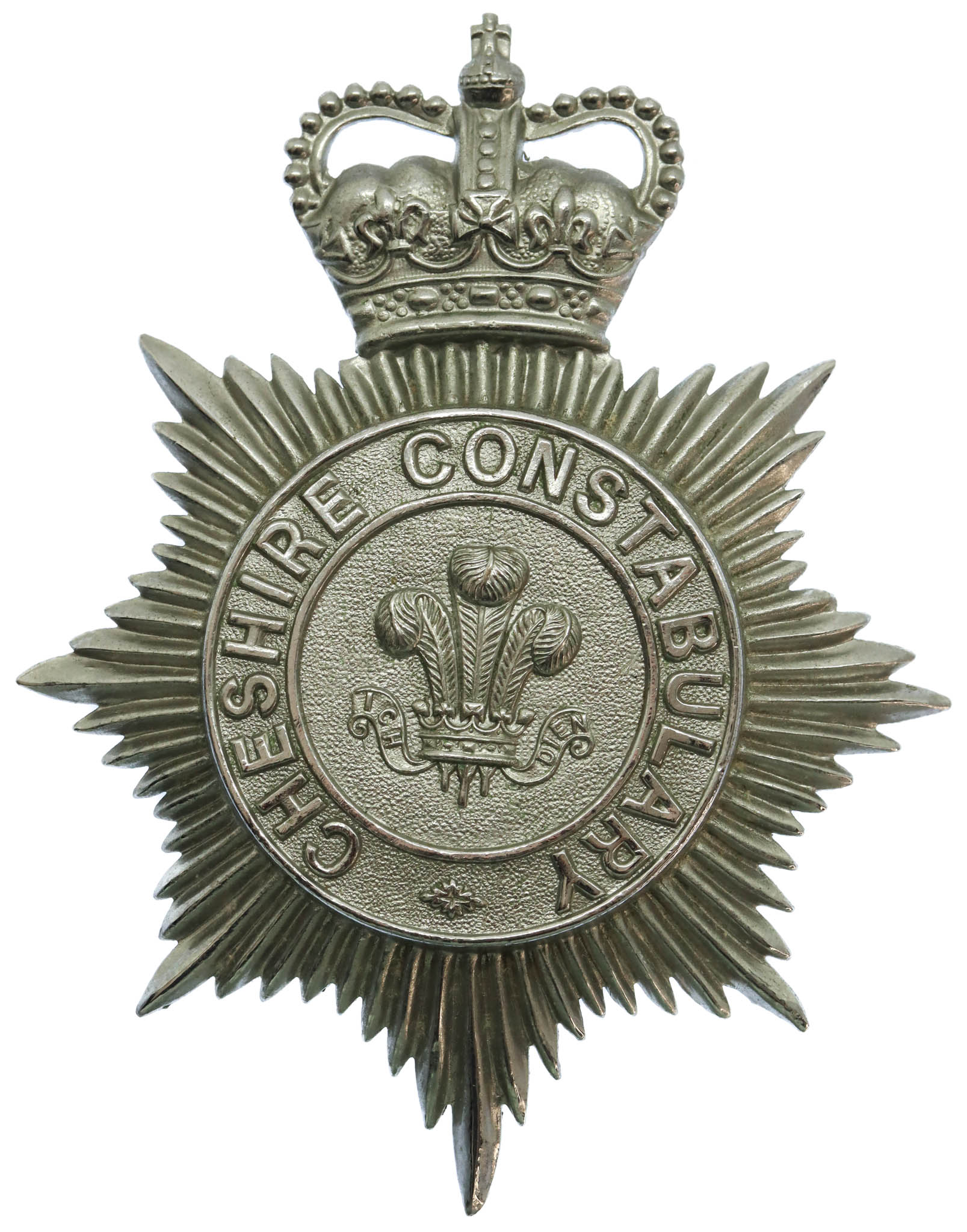 Cheshire Constabulary Helmet Plate - Queen's Crown