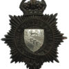 Norfolk Constabulary Black Helmet Plate - King's Crown