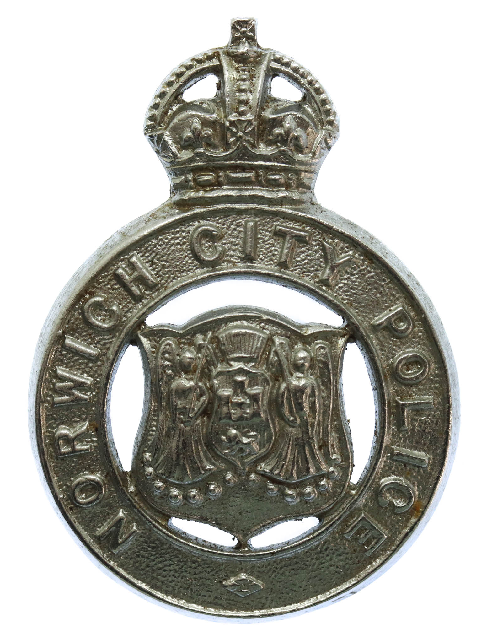 Norwich City Police Cap Badge - King's Crown