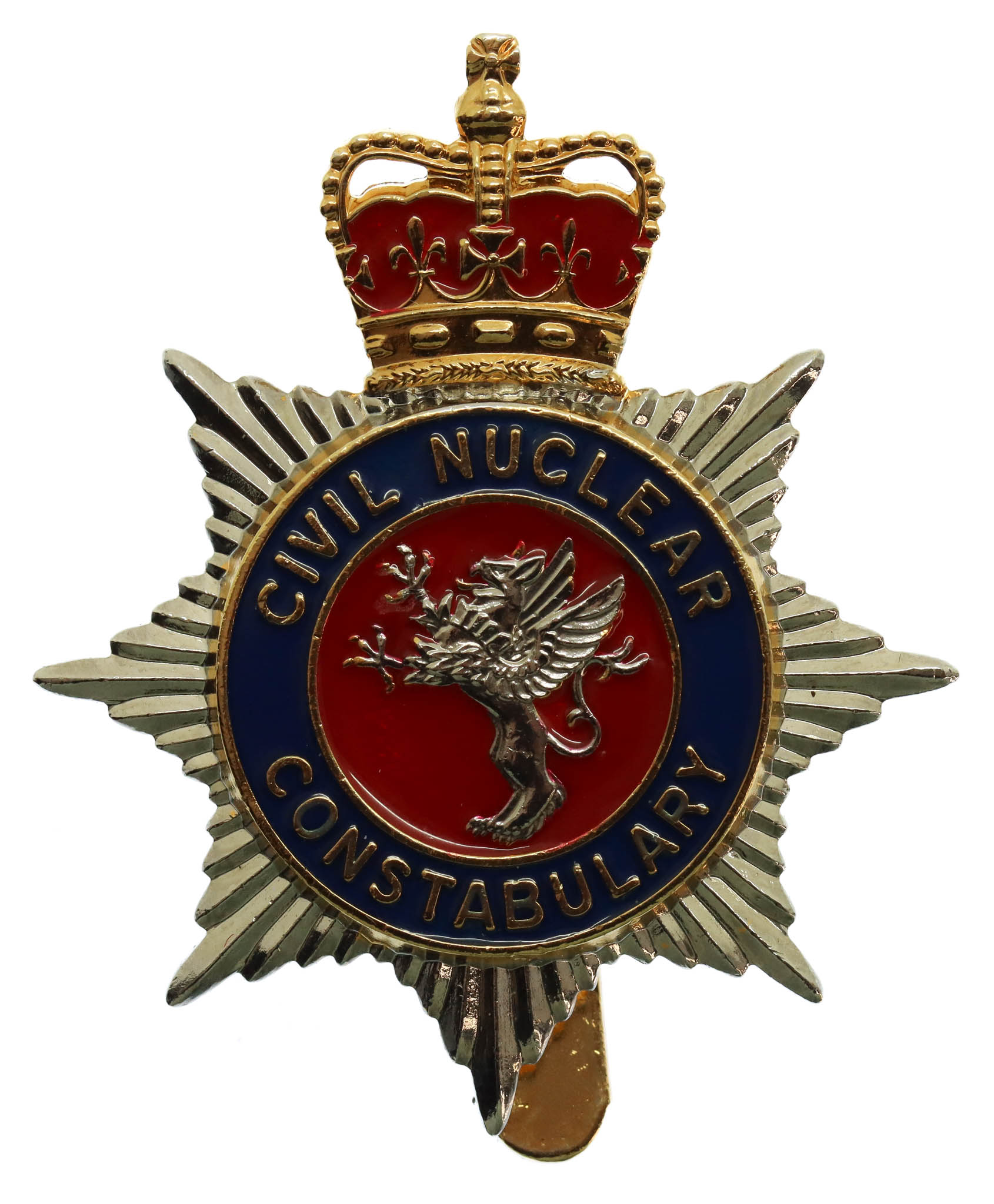 Civil Nuclear Constabulary Enamelled Cap Badge - Queen's Crown