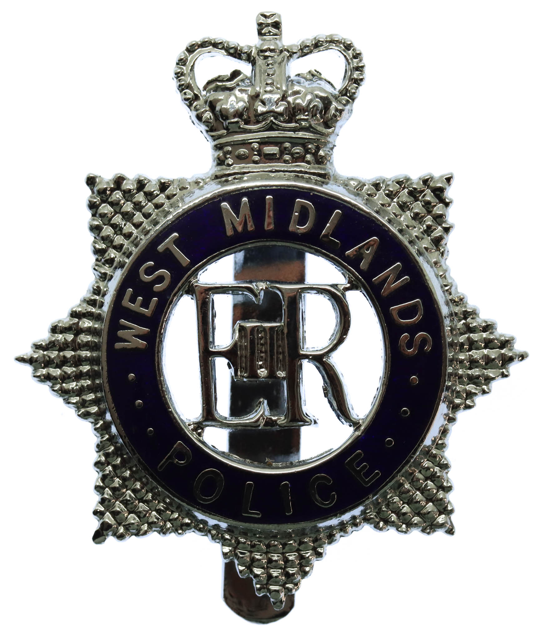 West Midlands Police Enamelled Star Cap Badge - Queen's Crown