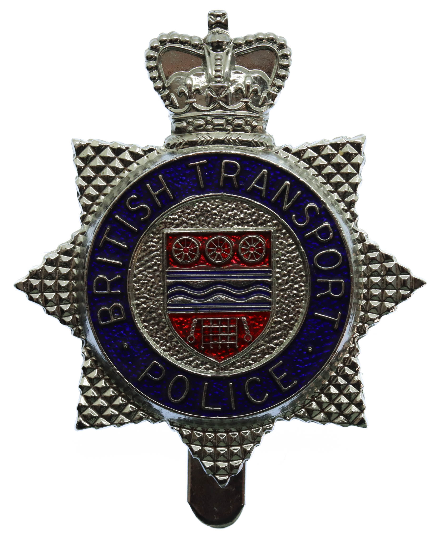 British Transport Police (B.T.P.) Enamelled Cap Badge - Queen's Crown
