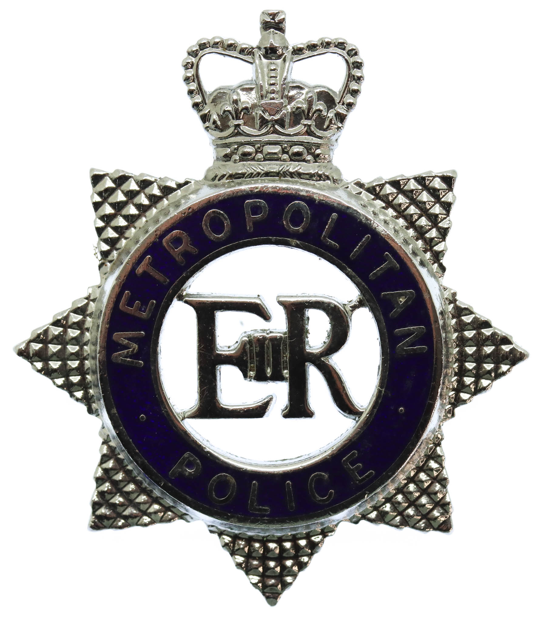 Metropolitan Police Senior Officer's Enamelled Cap Badge - Queen's Crown