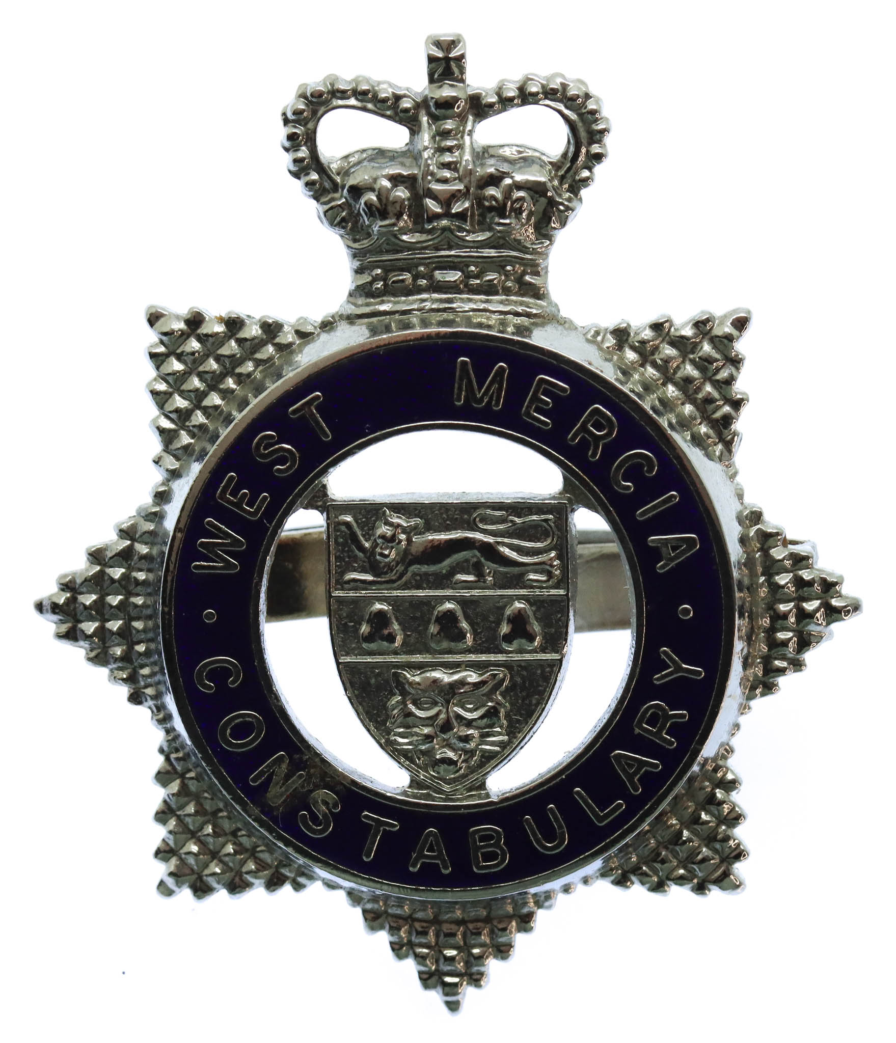 West Mercia Constabulary Senior Officer's Enamelled Cap Badge - Queen's Crown
