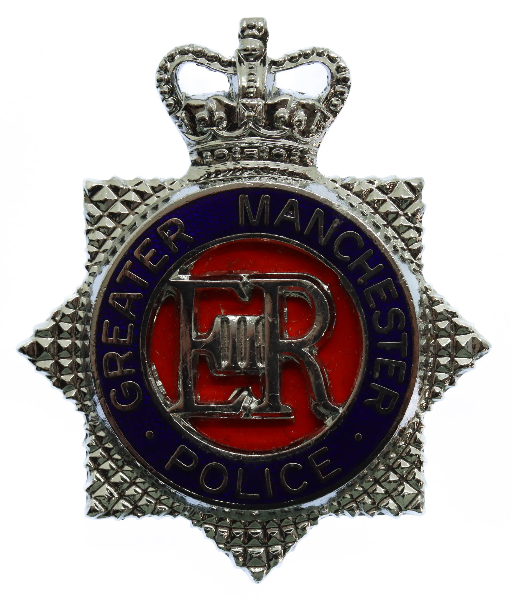 Greater Manchester Police Senior Officer's Enamelled Cap Badge - Queen's Crown