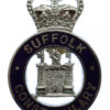 Suffolk Constabulary Enamelled Cap Badge - Queen's Crown