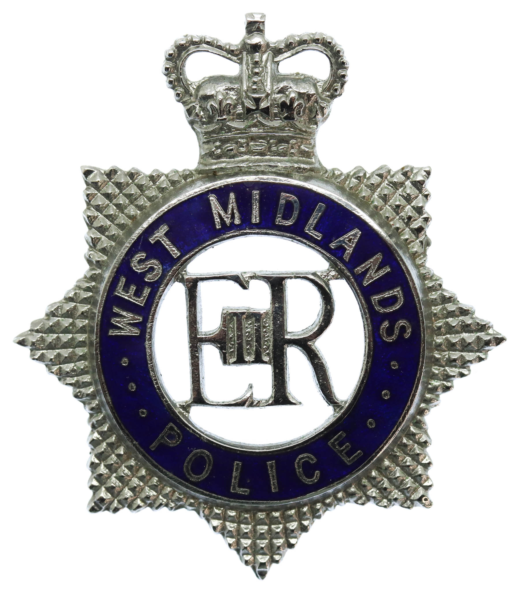 West Midlands Police Senior Officer's Enamelled Cap Badge - Queen's Crown