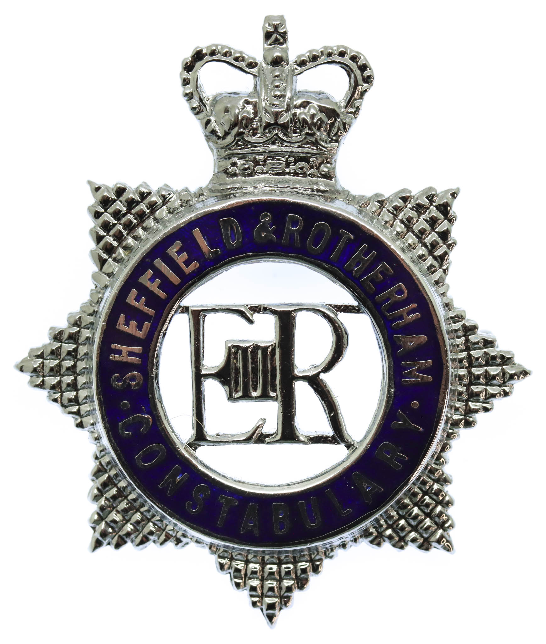 Sheffield & Rotherham Constabulary Senior Officer's Enamelled Cap Badge - Queen's Crown