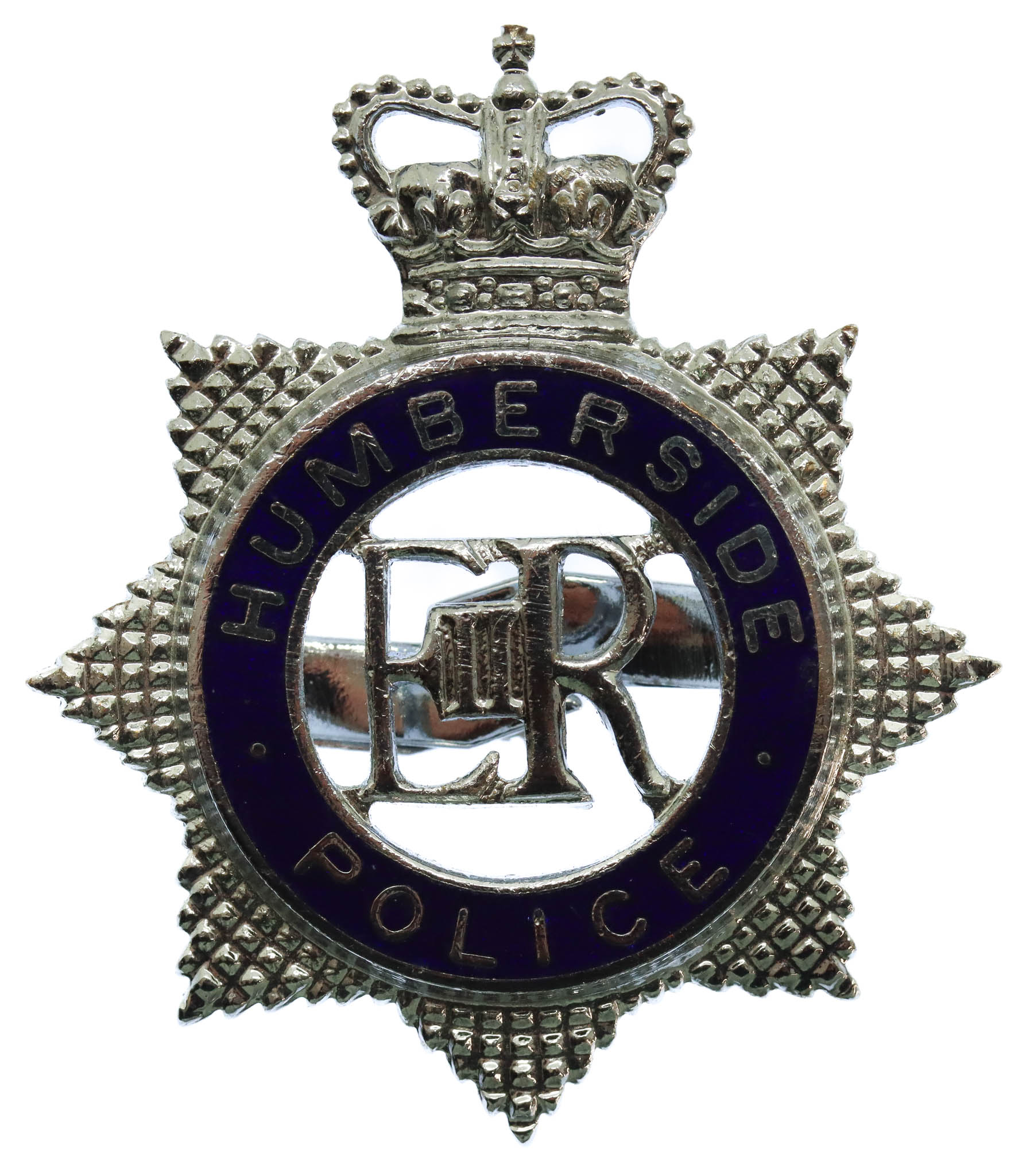 Humberside Police Senior Officer's Enamelled Cap Badge - Queen's Crown