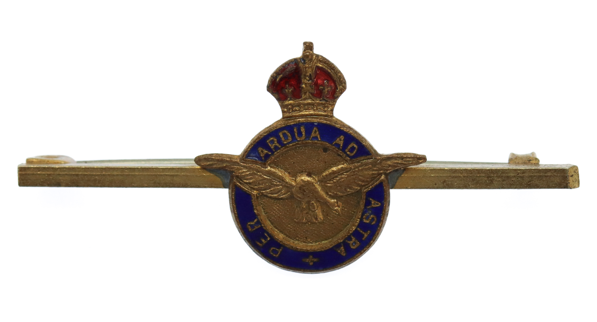 Royal Air Force (R.A.F.) Sweetheart Brooch/Tie Pin - King's Crown