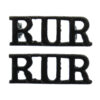 Pair of Royal Ulster Rifles (RUR) Shoulder Titles