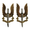 Pair of Special Air Service (SAS) Anodised (Staybrite) Collar Badges