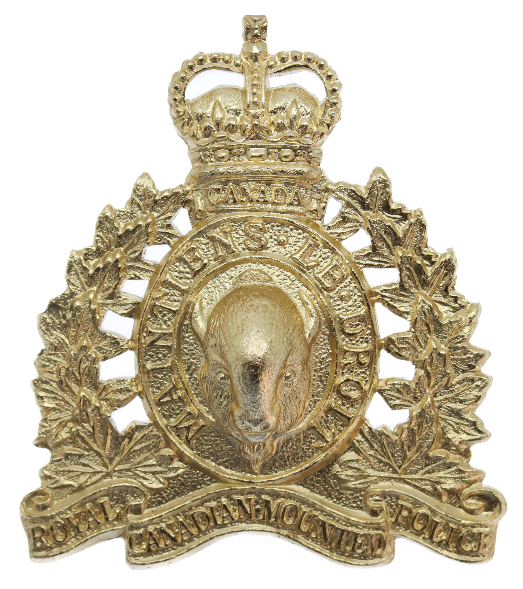 Royal Canadian Mounted Police (RCMP) Anodised (Staybrite) Cap Badge