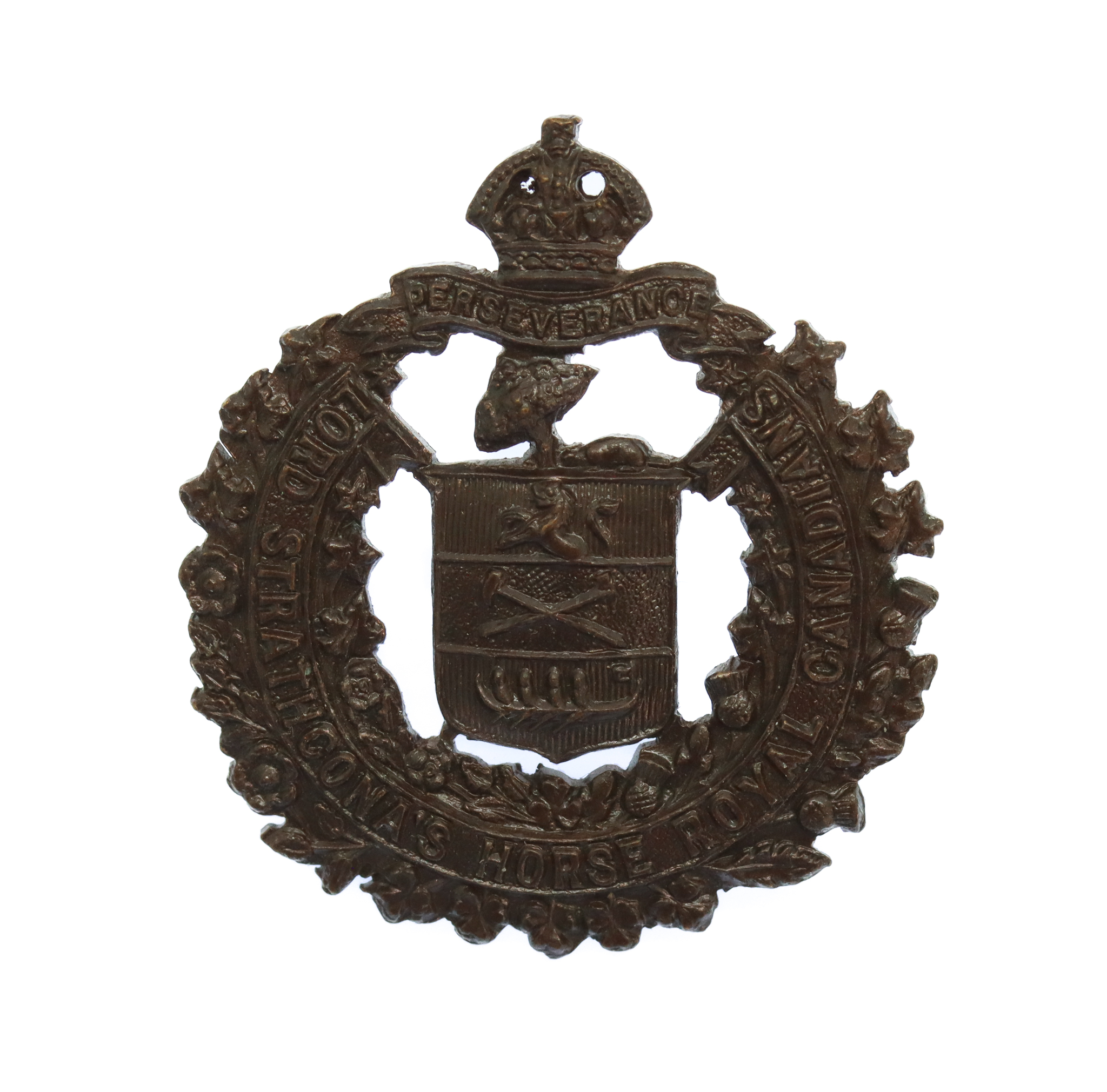 Lord Strathcona's Horse (Royal Canadians) Collar Badge - King's Crown