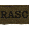 Royal Army Service Corps (RASC) Cloth Slip On Shoulder Title