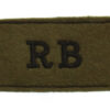 Rifle Brigade (RB) Cloth Slip On Shoulder Title