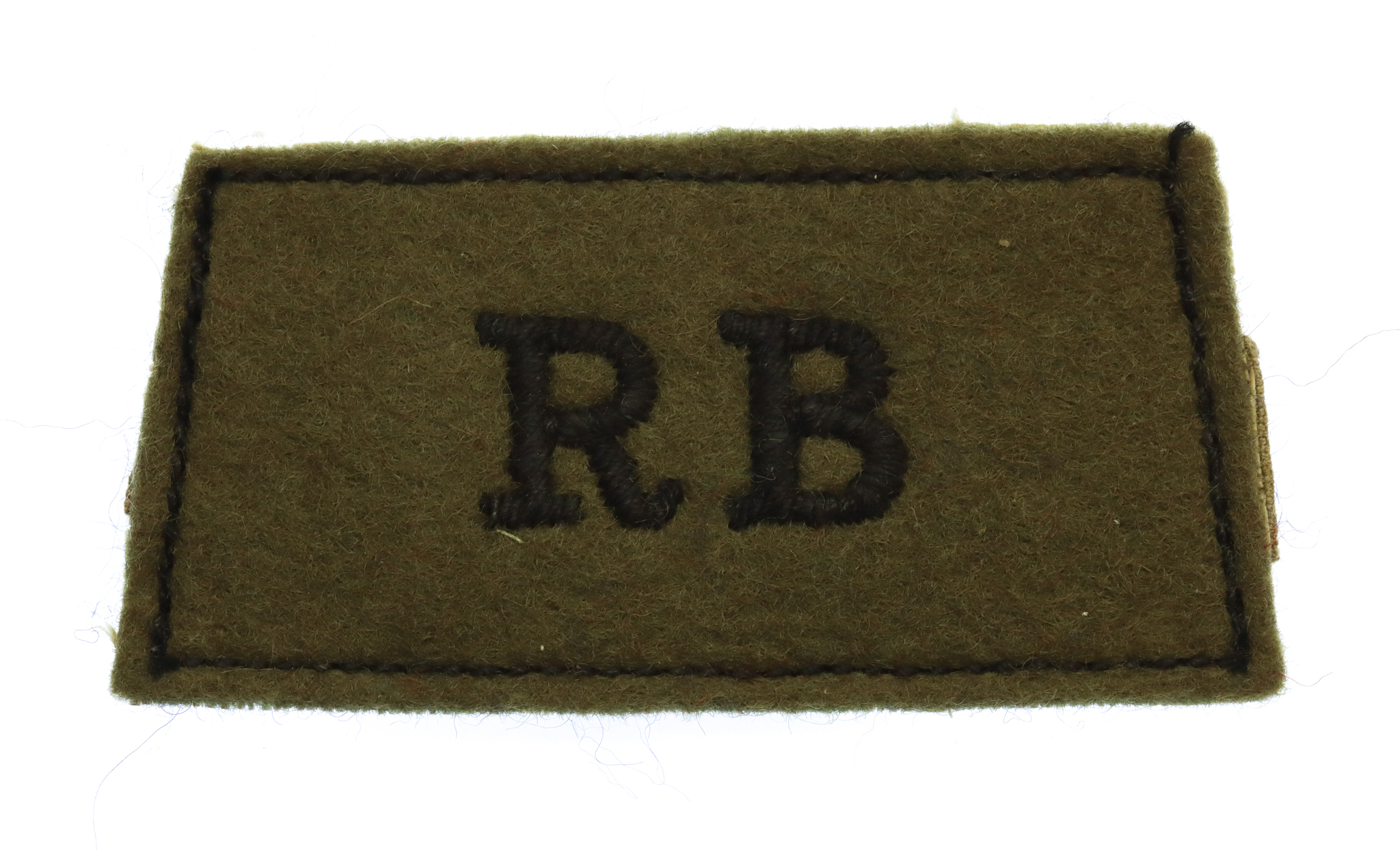 Rifle Brigade (RB) Cloth Slip On Shoulder Title