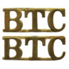 Pair of Bank Top Cadets (B.T.C.) Shoulder Titles