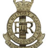 Royal Military Academy Sandhurst Silvered Cap Badge - Queen's Crown