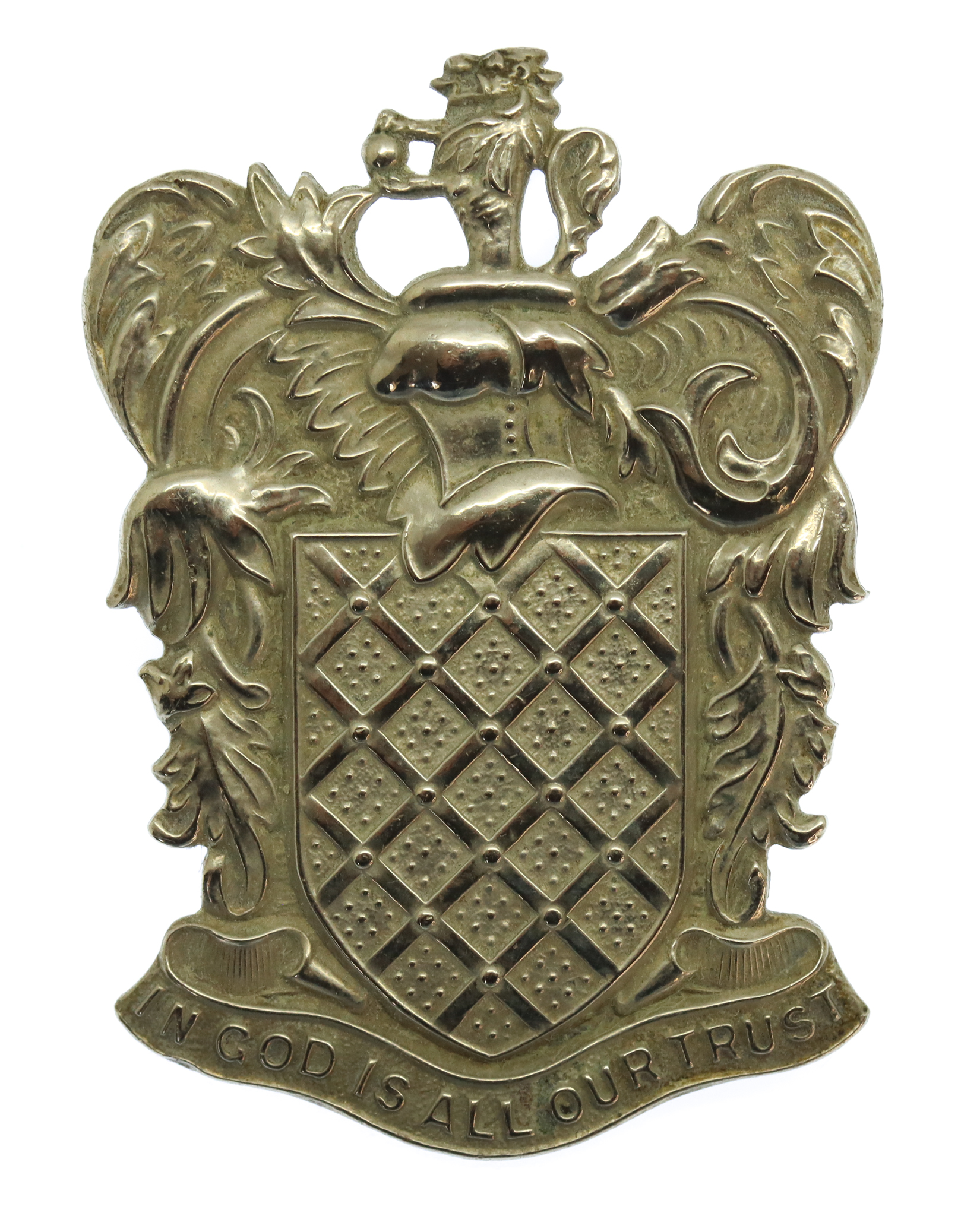 Aldenham School O.T.C. White Metal Cap Badge