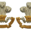 Pair of South Lancashire Regiment Officer's Silvered & Gilt Collar Badges