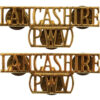 Pair of Lancashire Regiment (LANCASHIRE/PWV) Shoulder Titles