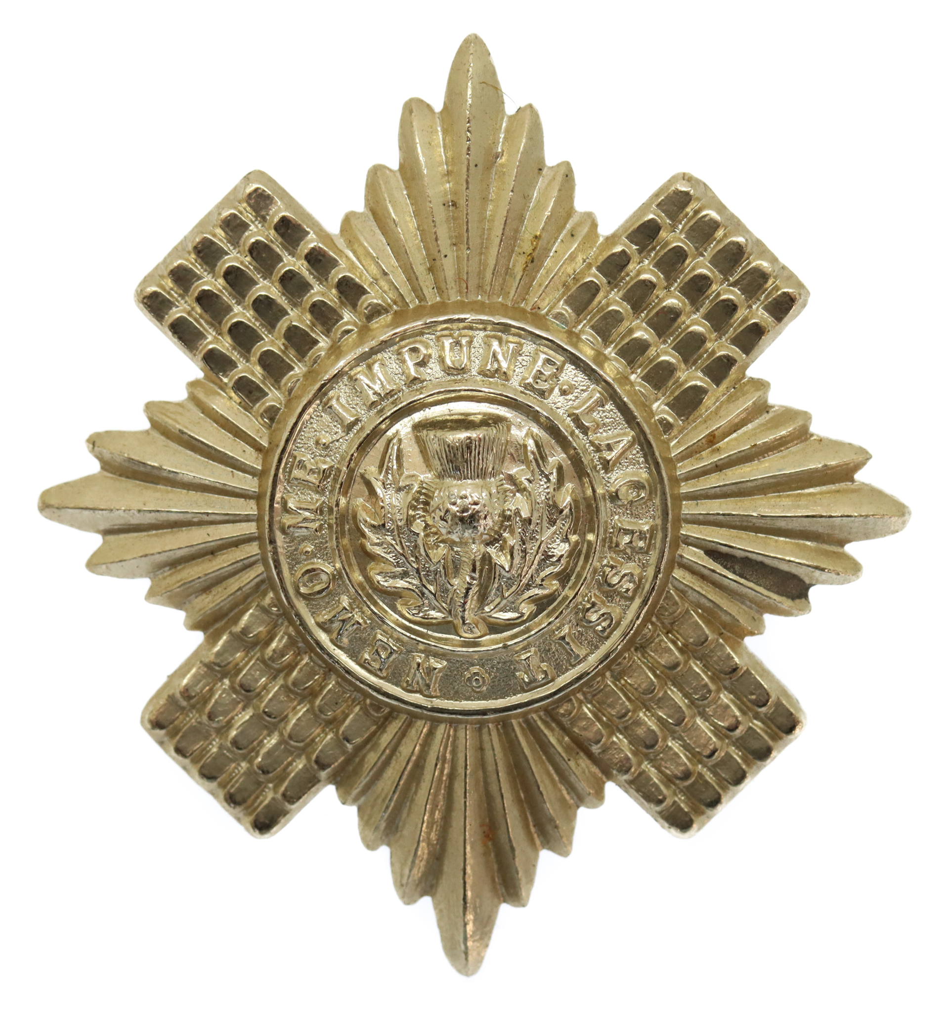 Scots Guards Anodised (Staybrite) Cap Badge