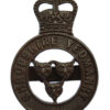 Shropshire Yeomanry Officer's Service Dress Cap Badge - Queen's Crown