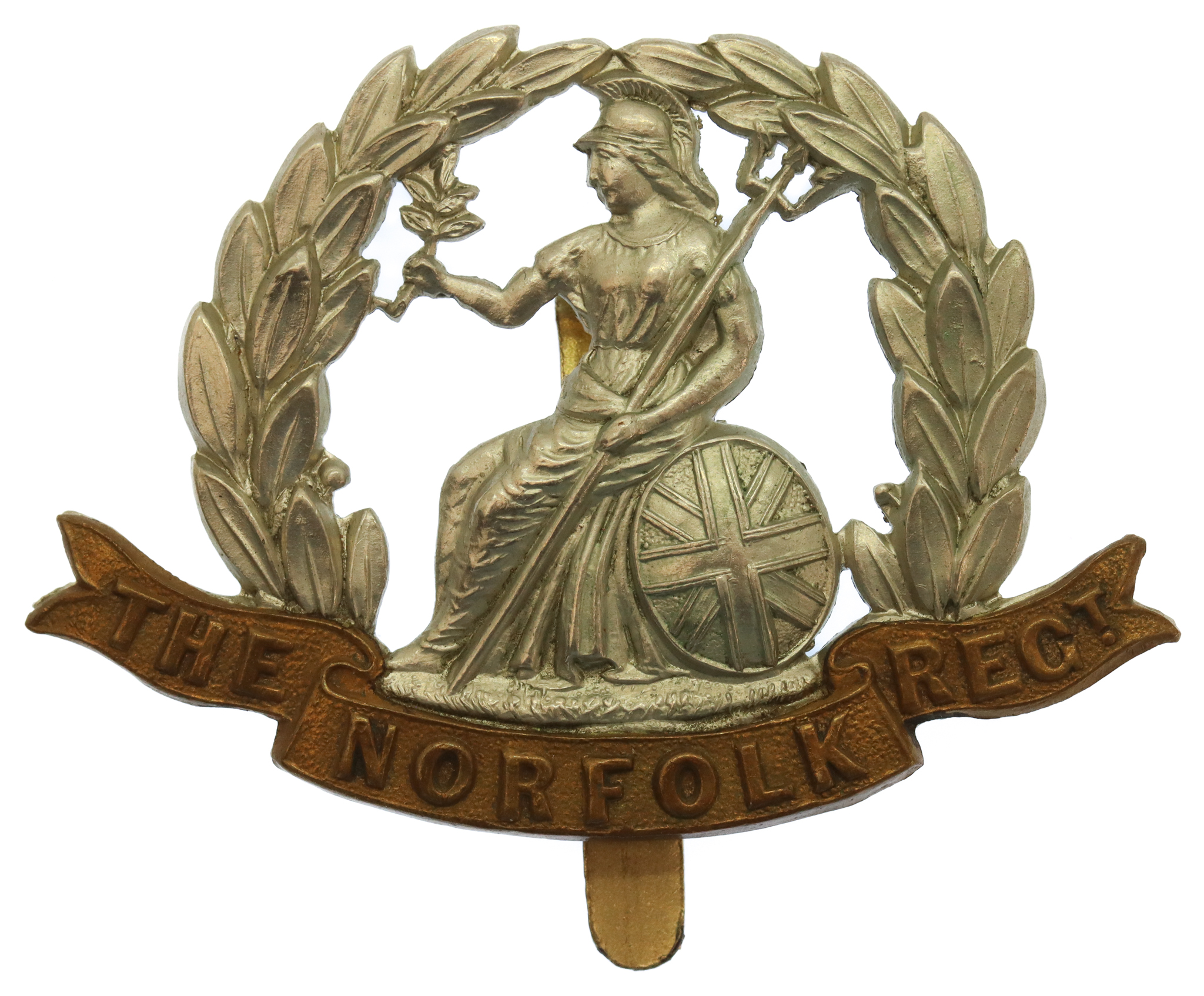  Norfolk Regiment Bi-metal Cap Badge