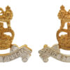 Pair of Royal Army Pay Corps (R.A.P.C.) Officer's Dress Collar Badges - Queen's Crown