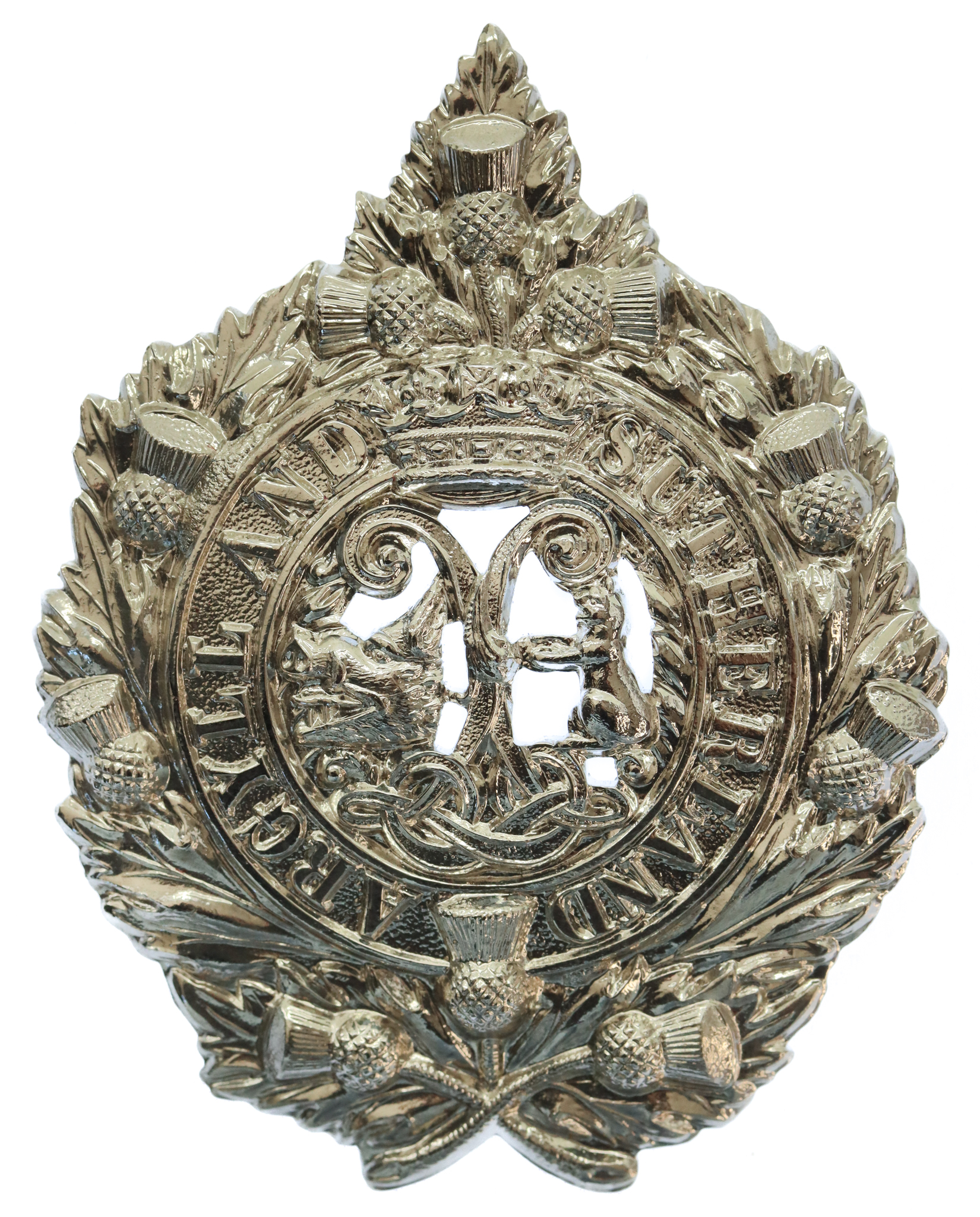 Argyll & Sutherland Highlanders Anodised (Staybrite) Cap Badge 