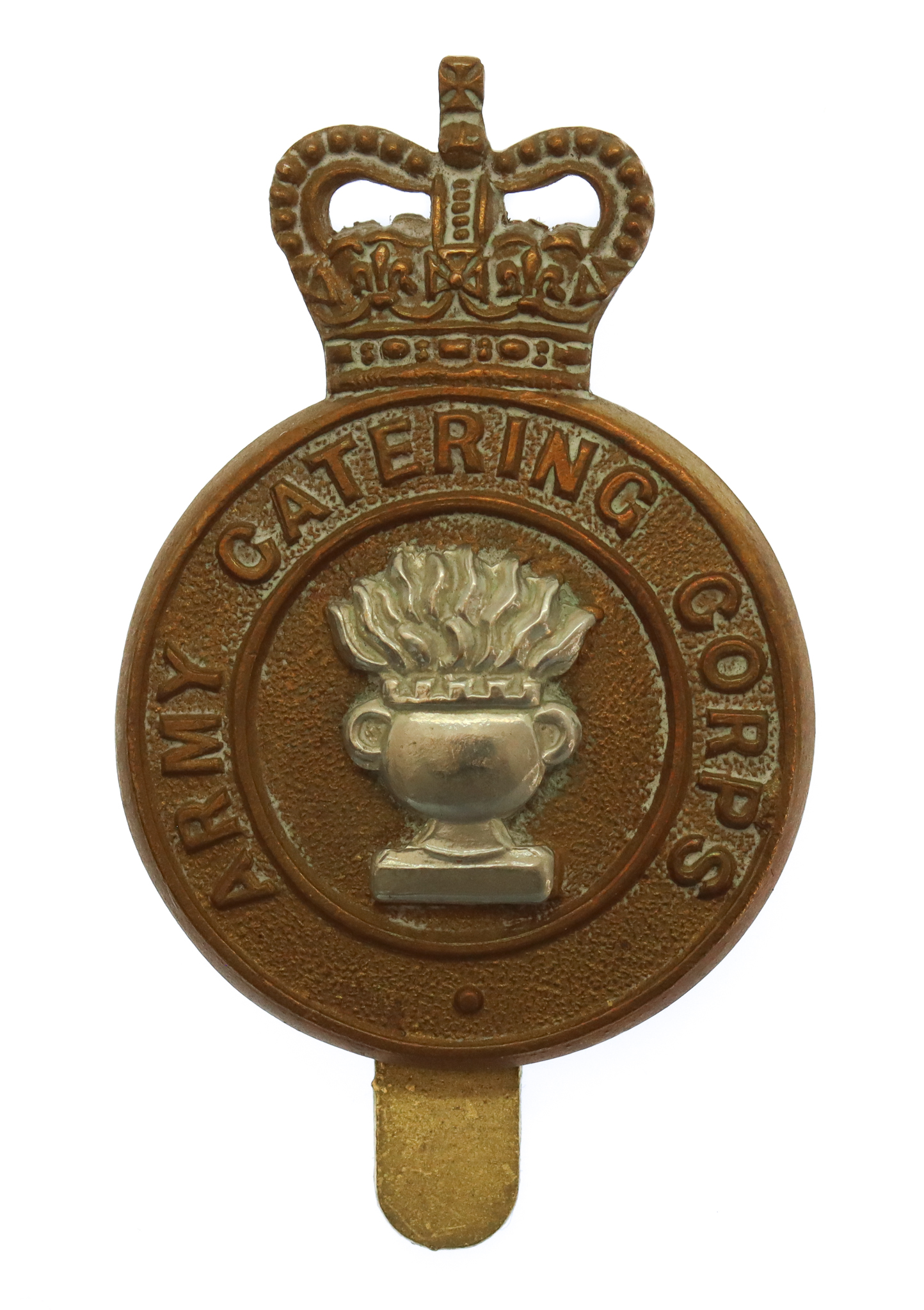 Army Catering Corps Bi-Metal Cap Badge - Queen's Crown
