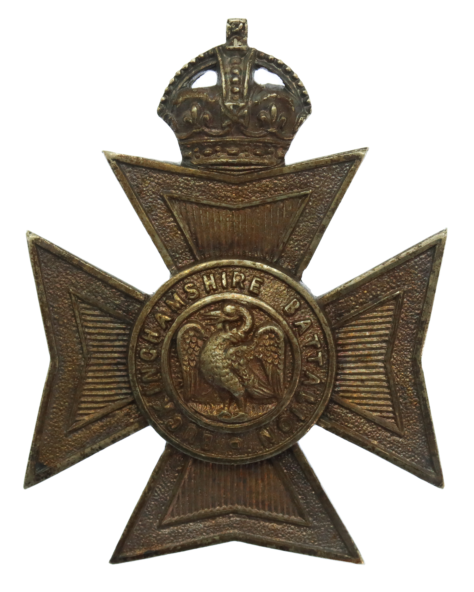 Buckinghamshire Battalion, Ox & Bucks Light Infantry Officer's Cap Badge - King's Crown