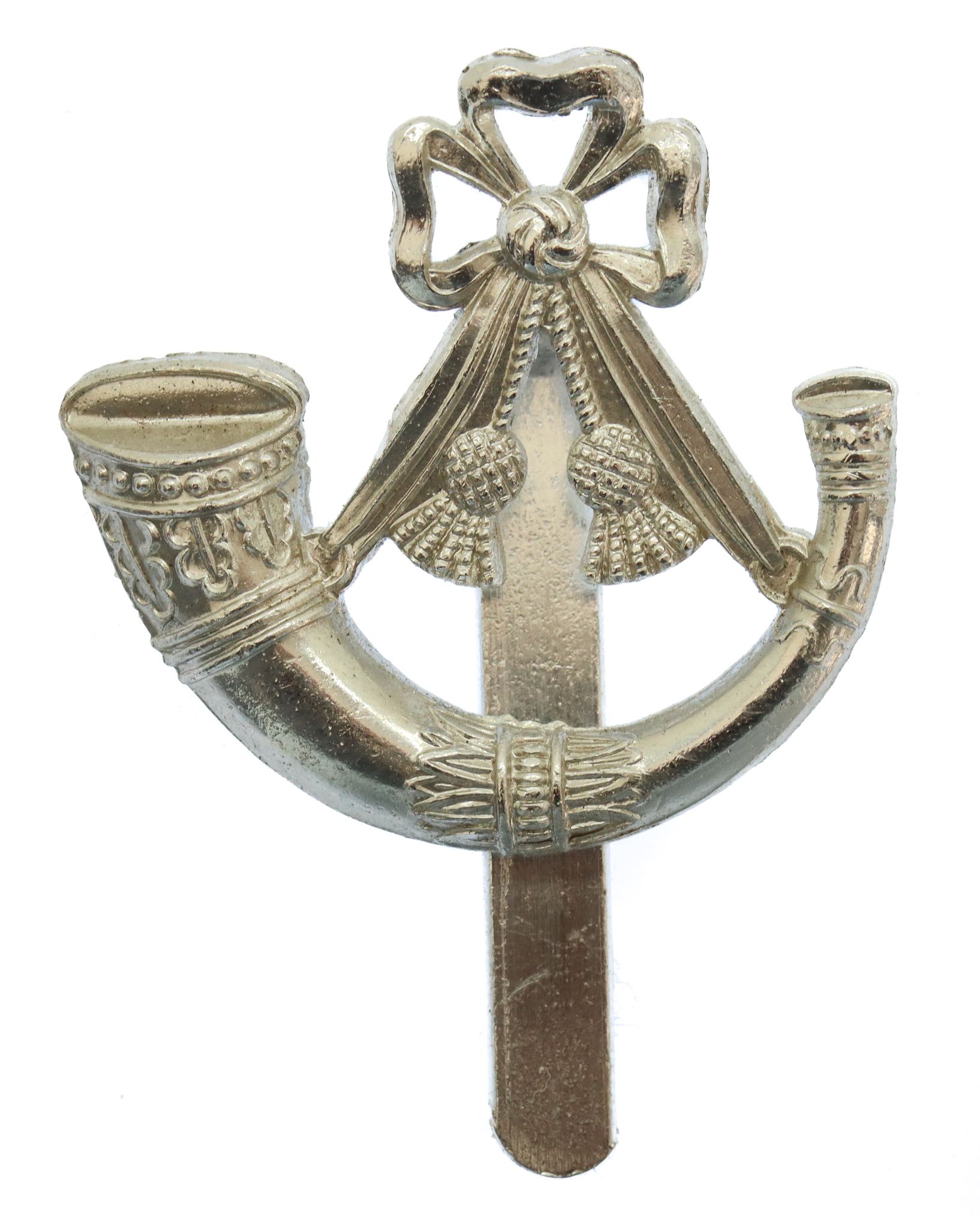 Light Infantry Anodised (Staybrite) Cap Badge