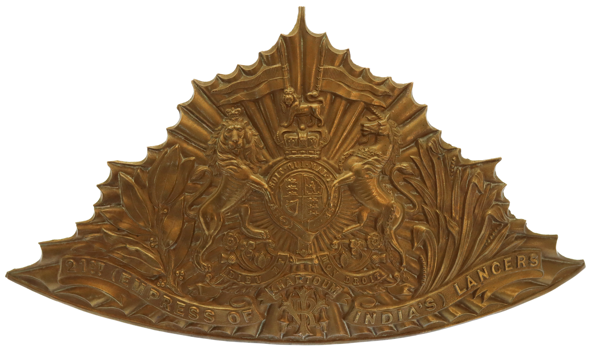 Victorian 21st (Empress of India's) Lancers Czapka Lance Helmet Plate