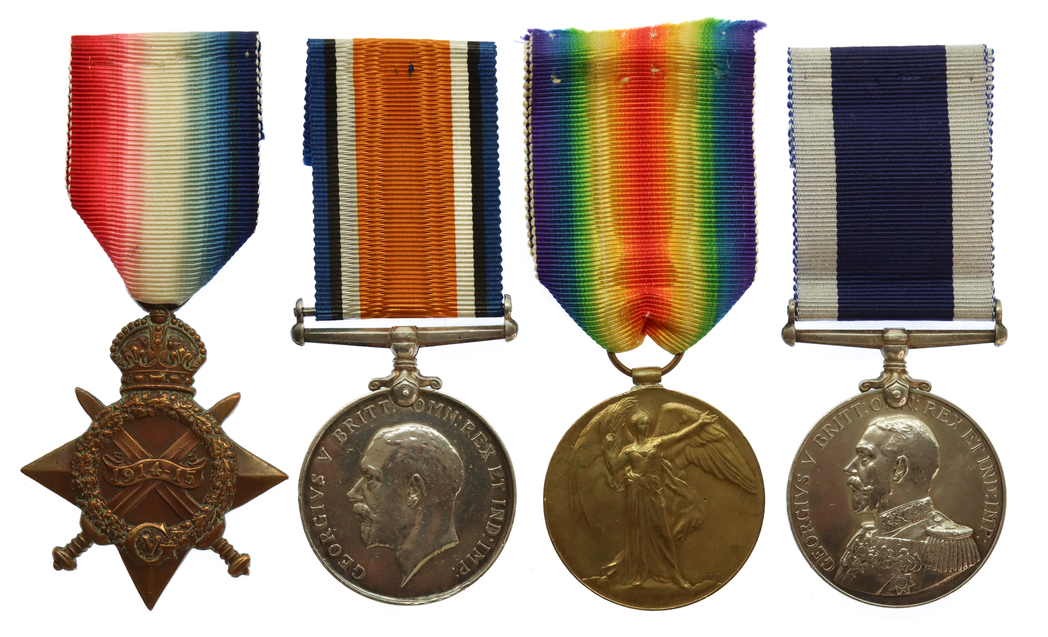 WW1 1914-15 Star, British War Medal, Victory Medal & R.N. Long Service & Good Conduct Medal Group of Four - S.P.O. E.J. Snell, Royal Navy, HMS Royal Oak