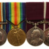 WW1 British War Medal, Victory Medal, Edward VII LS&GC and George VI Meritorious Service Medal Group of Four - Colour Sergeant (later Captain) H. Baxter, 5th Bn. Essex Regiment