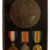 WW1 Submarine Commander Casualty 1914-15 Star Medal Trio and Memorial Plaque - Lieut. C.A.C. Russell, Royal Navy