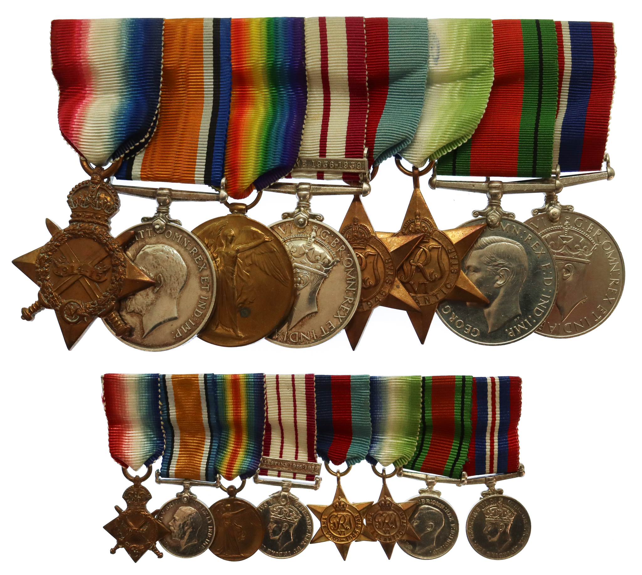 WW1 Battle of Jutland and North Sea Submarine Service 1918, NGSM (Palestine 1936-1939) and WW2 Officer's Medal Group of Eight - Commander G.G. Slade, Royal Navynder