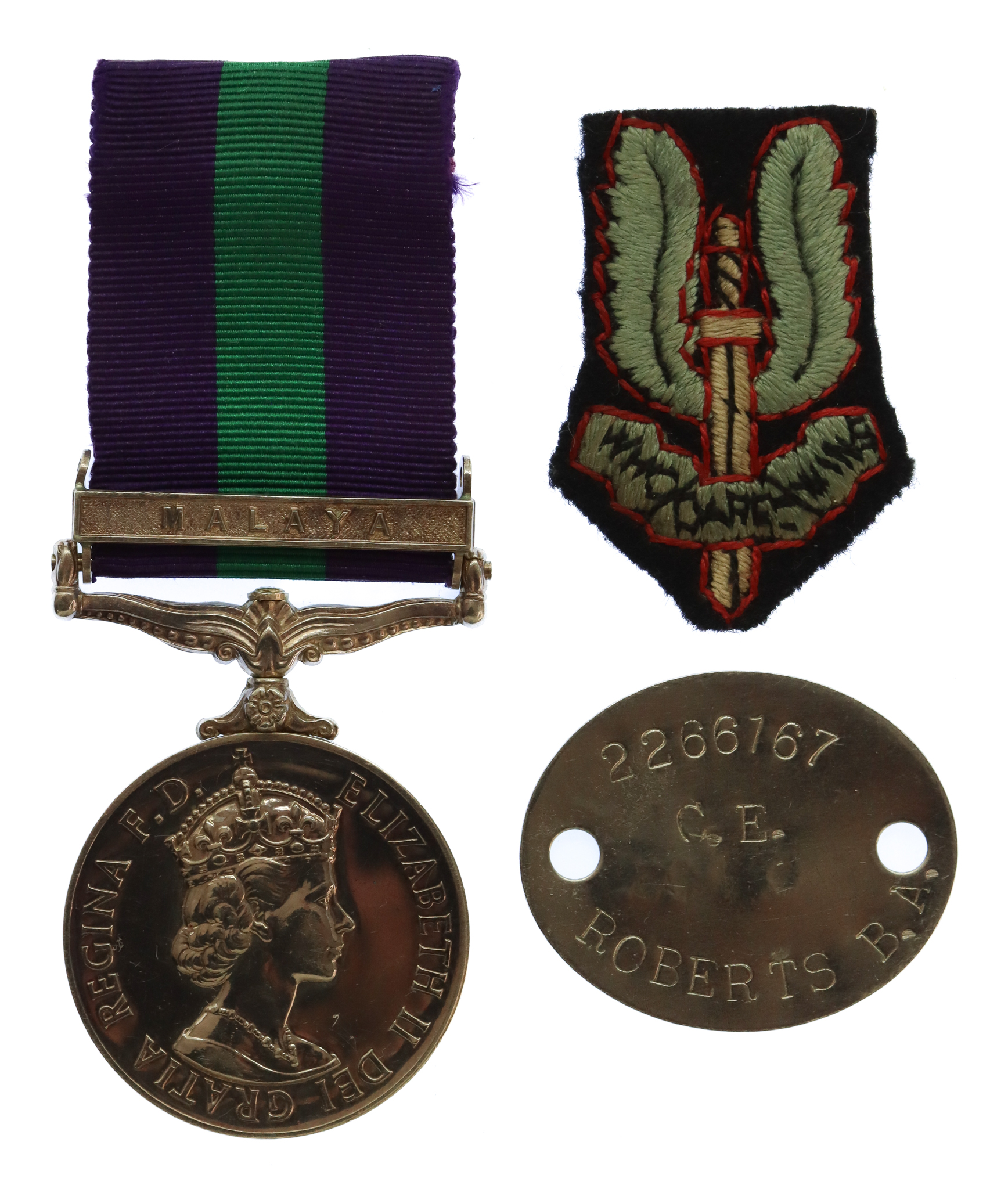 General Service Medal (Clasp - Malaya) - Tpr. B.A. Roberts, Special Air Service (S.A.S.)
