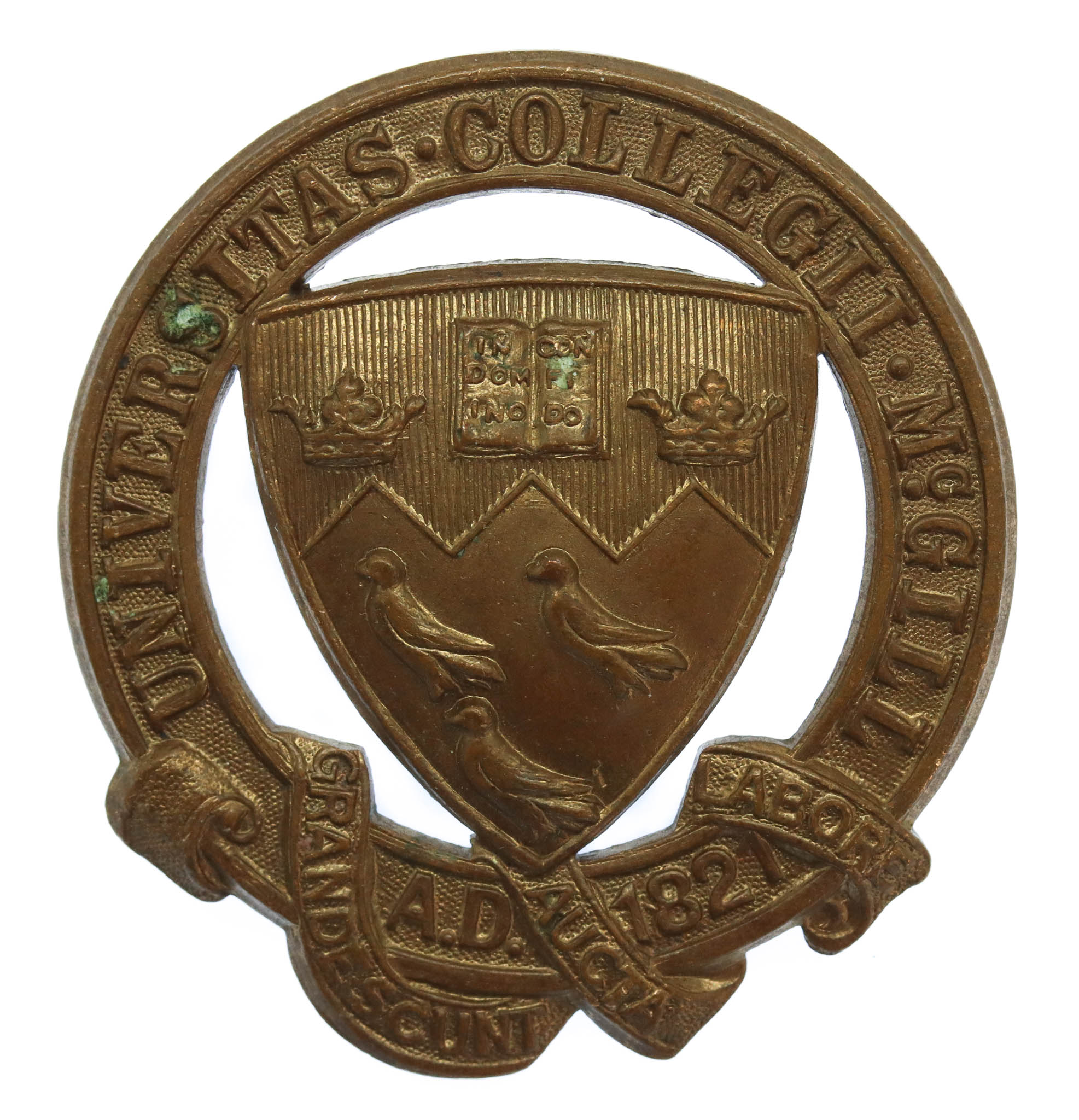 Canadian McGill University C.O.T.C. Cap Badge