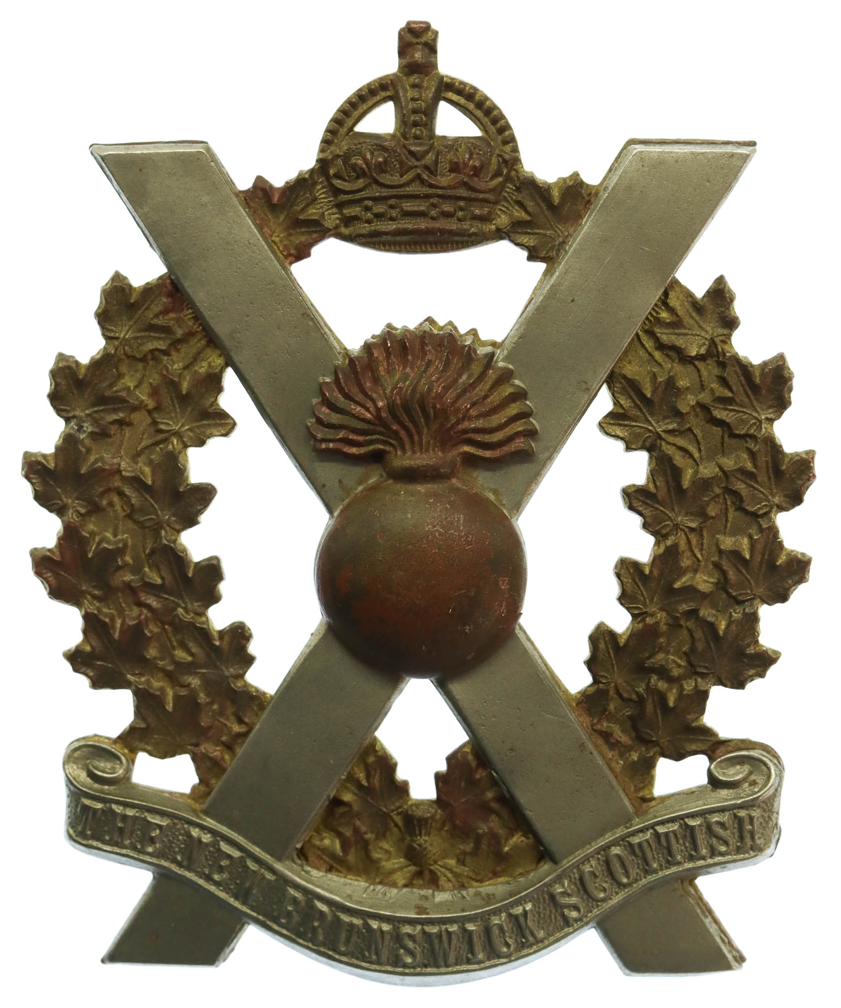 Canadian New Brunswick Scottish Cap Badge - King's Crown